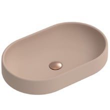 Norma 550mm Matte Oval Concrete Above Counter Basin